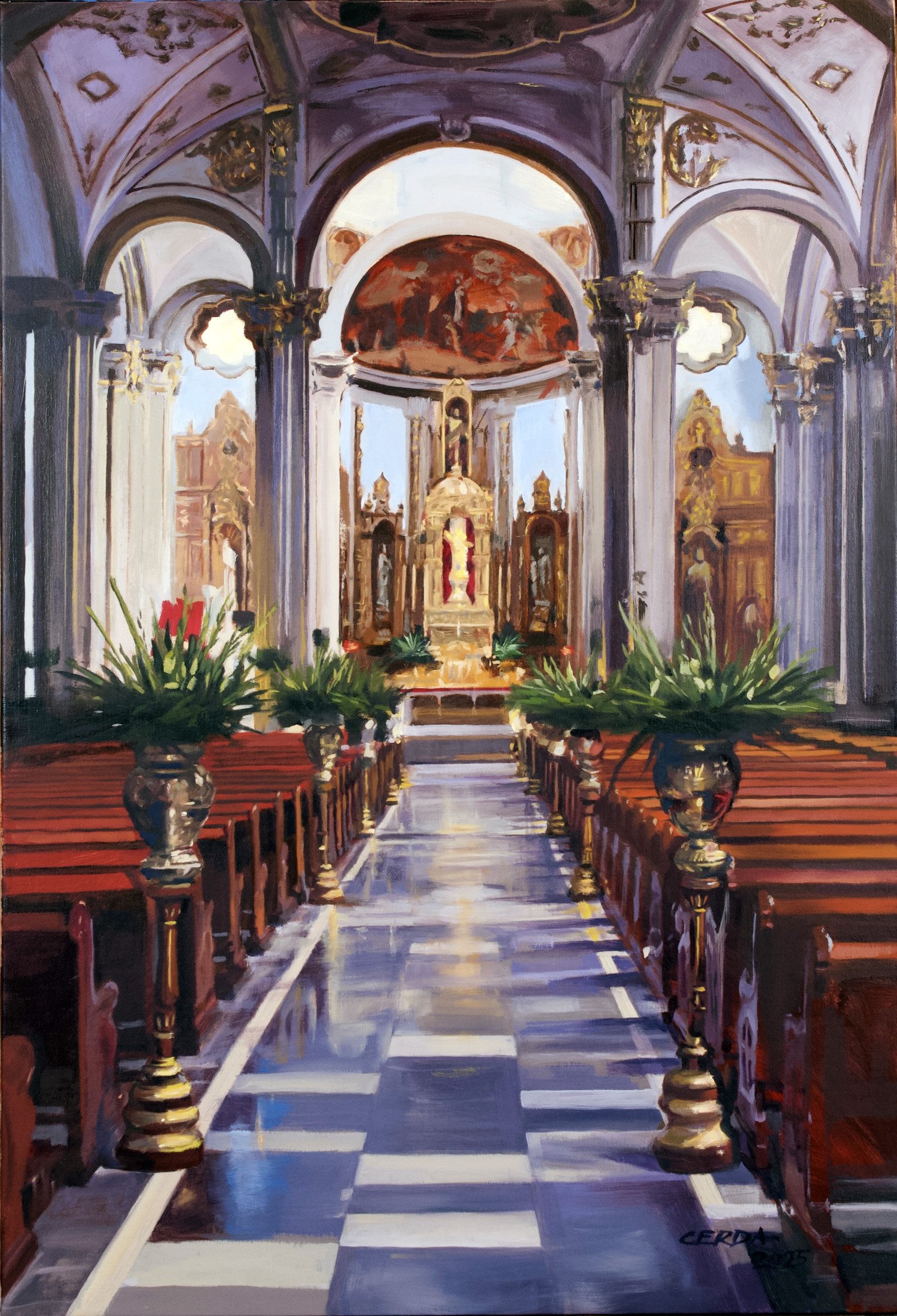 "Parroquia San Juan Bautista" 32x22 oil on linen