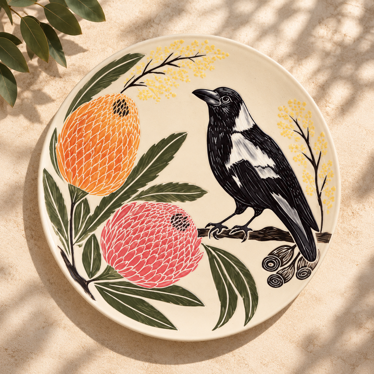 Australian Magpie Garden Plate.png