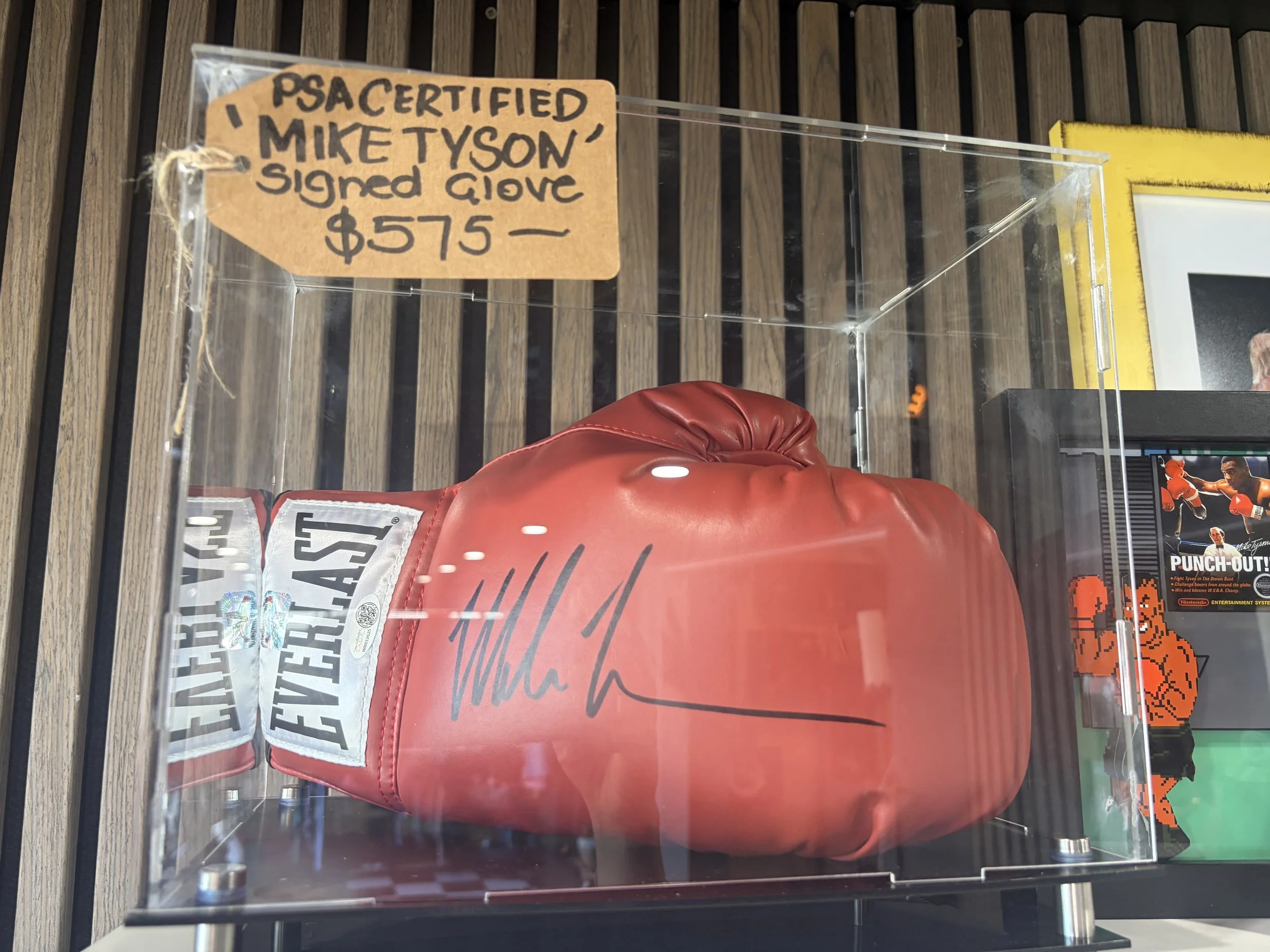 PSA-certified signed Mike Tyson glove