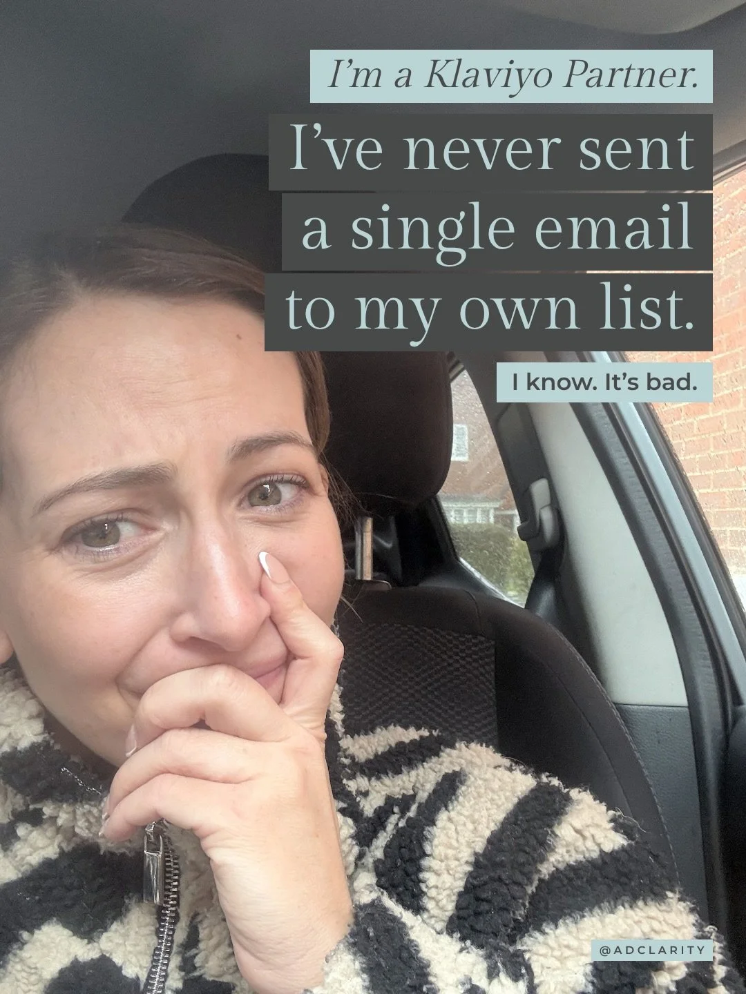 I&rsquo;m a Klaviyo Partner and I&rsquo;ve never sent a single email to my own list. Not one.

Every week I tell small brands to email their list, show up consistently, refresh their ads and check their numbers. Then I close my laptop and do none of 