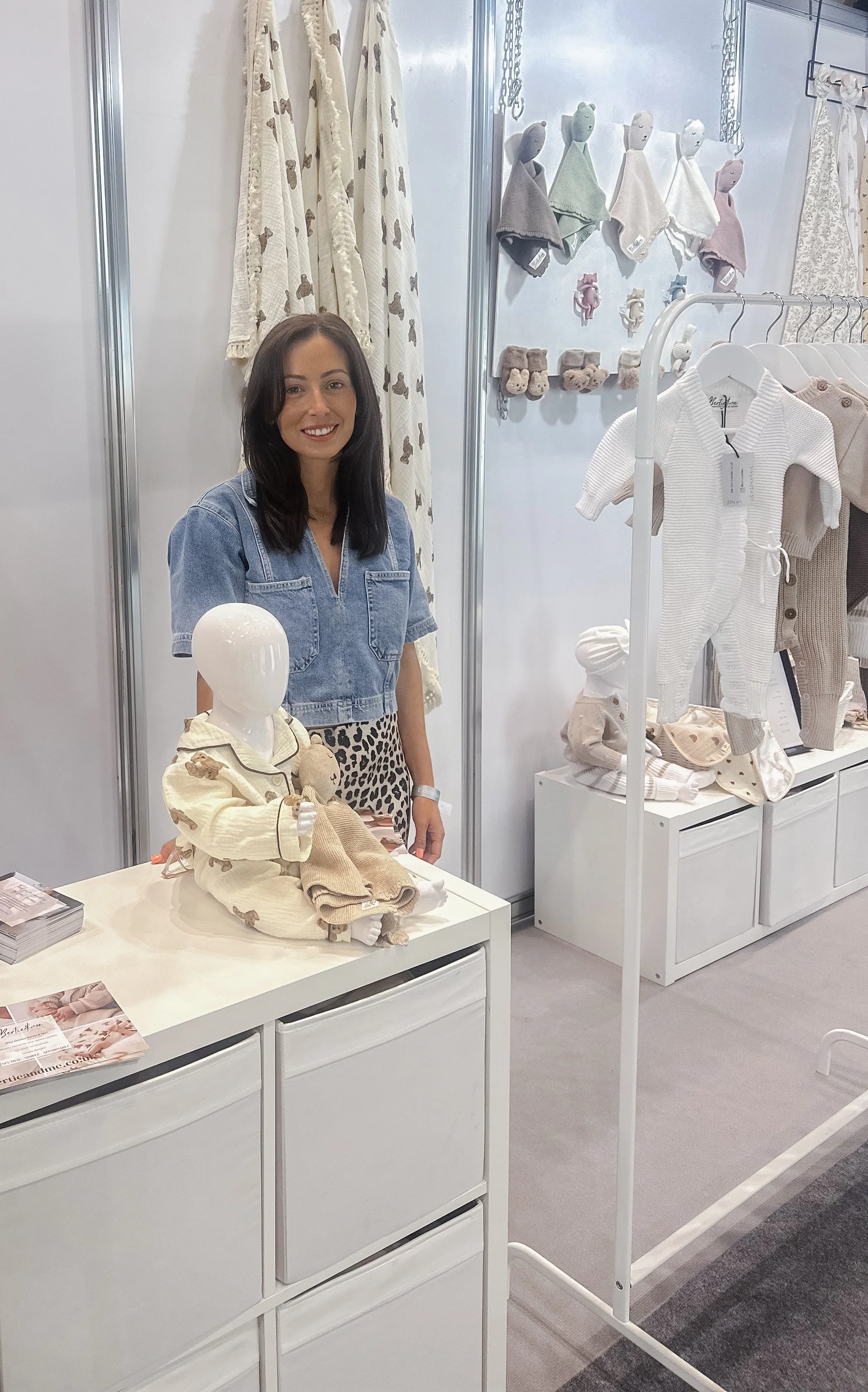 Emily on her own ecommerce brand's trade stand, before she started Ad Clarity