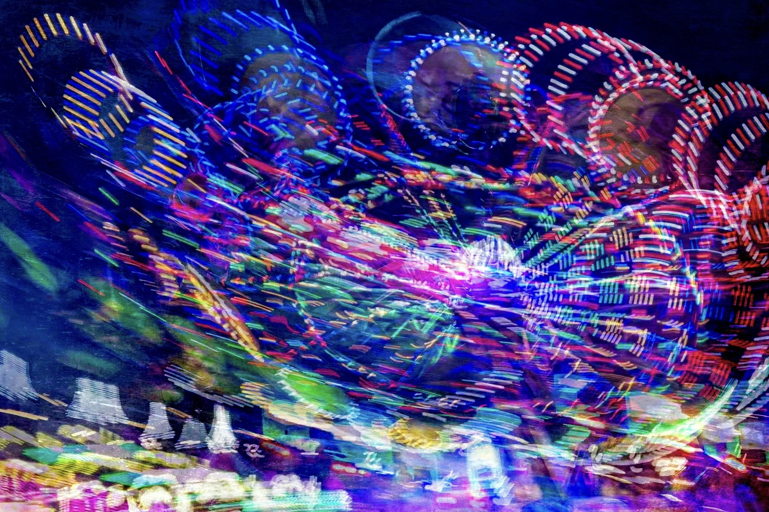 „Kosmischer Wirbel II“ / Dresden 2025 / aus der Serie Kosmischer Wirbel I-III (Triptychon) / Acrylglas Premium - rückseitig aufkaschiertes Fotopapier / 40 x 60 cm