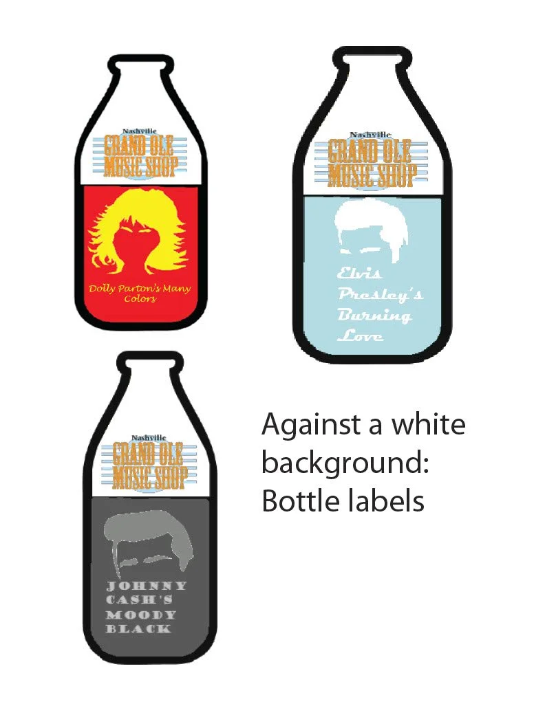 Examples of the logo being used against a white background.