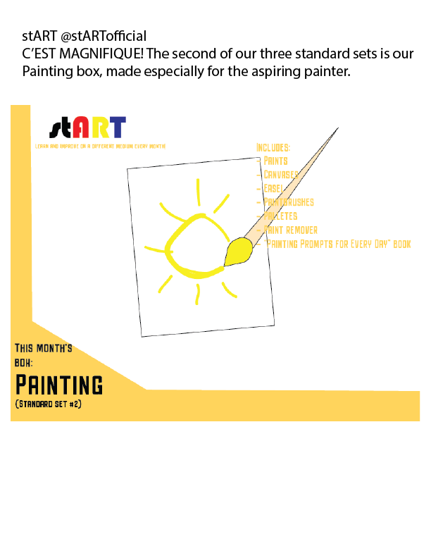 A social media post promoting the painting box.