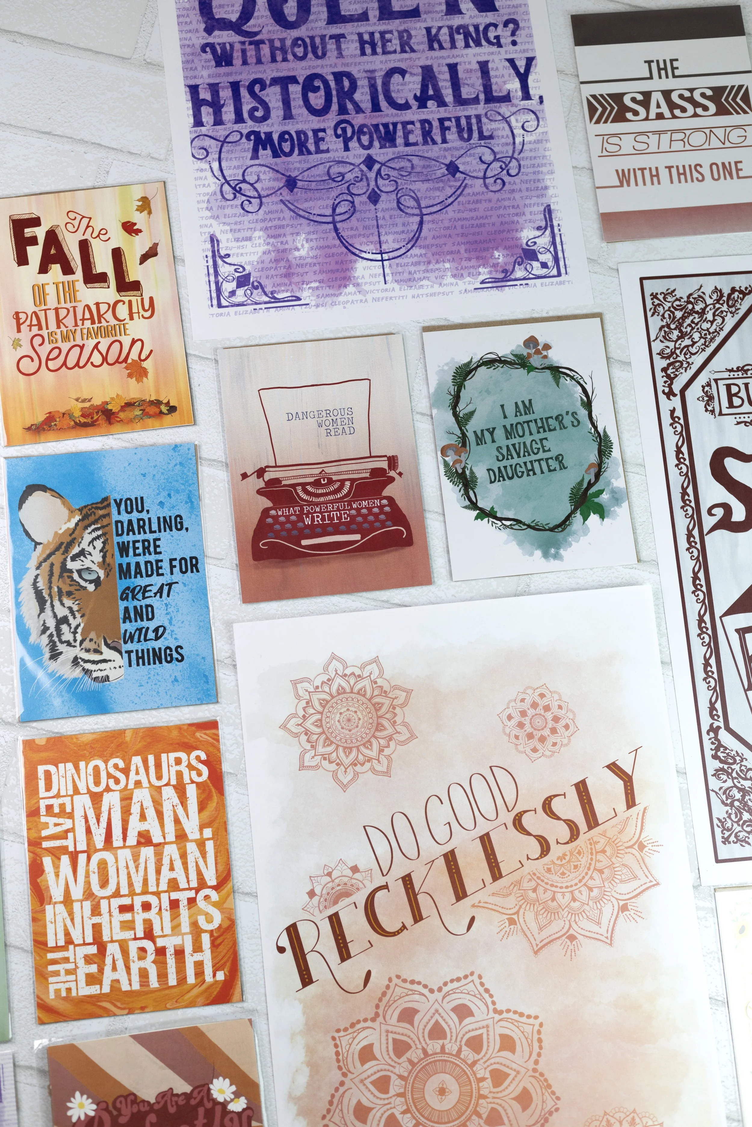 art prints laid out