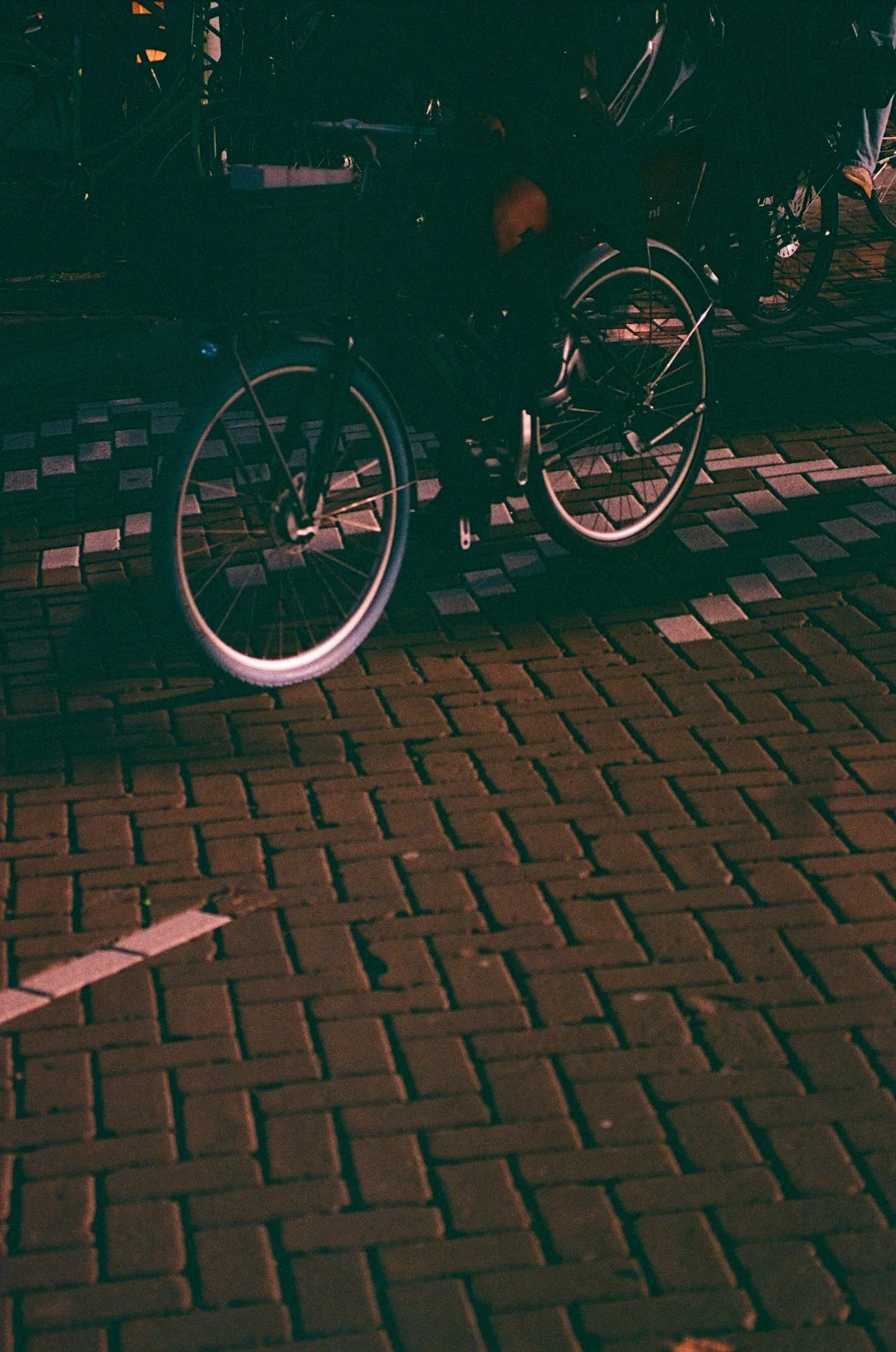 Person riding a bicycle.