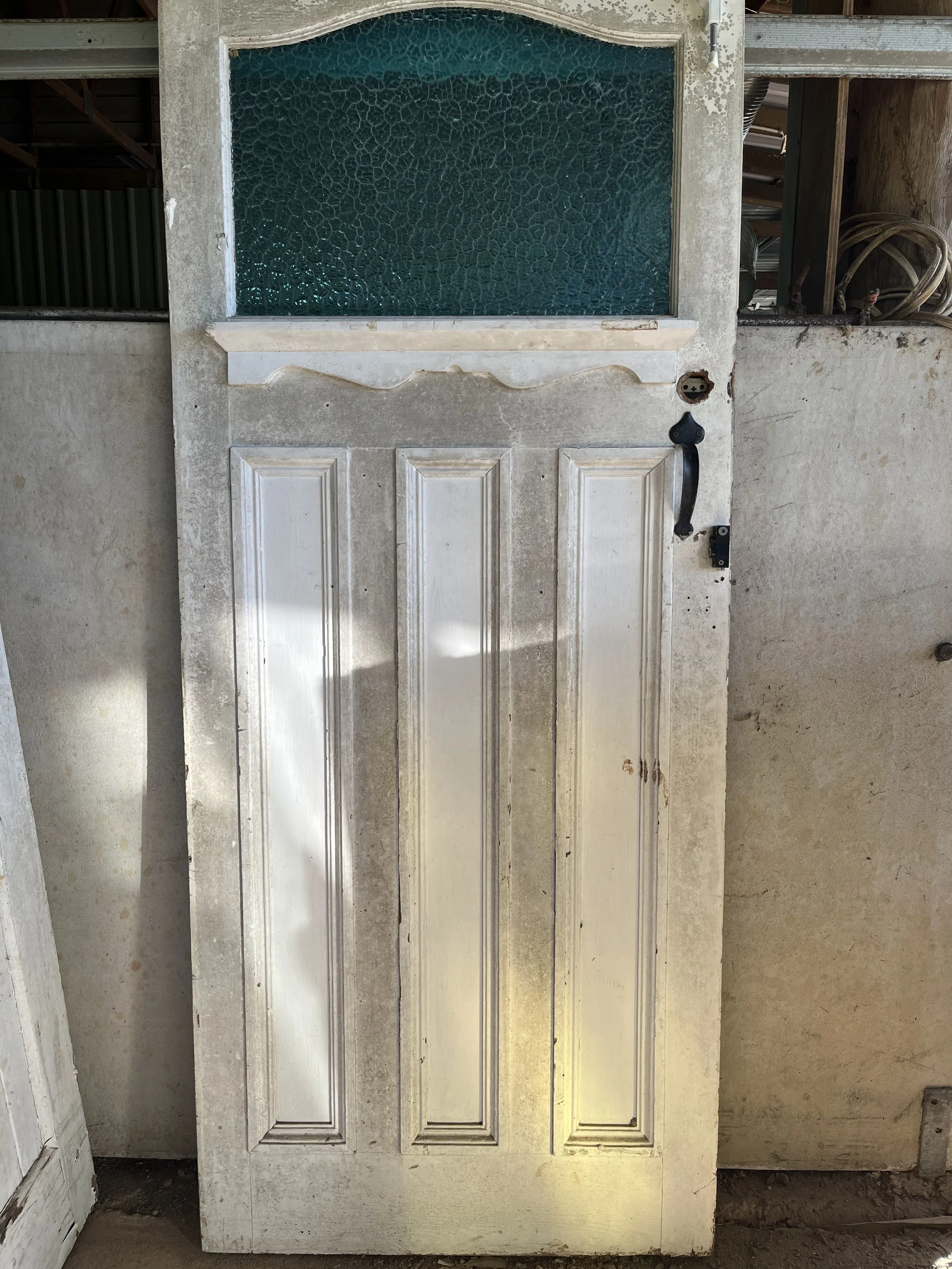 Blue Glass Door