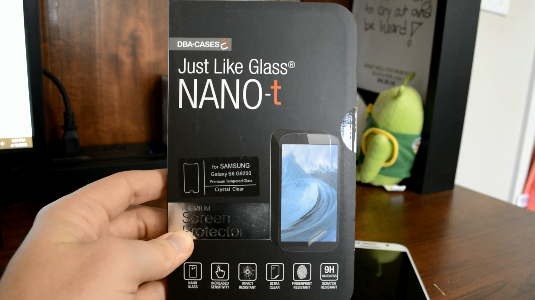 How to install tempered glass screen protector Galaxy S6 - DBA Just Like Glass Nano-t review