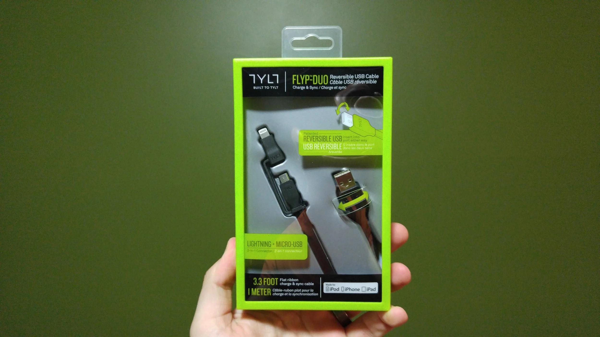 TYLT FLYP-DUO reversible usb charge & sync cable