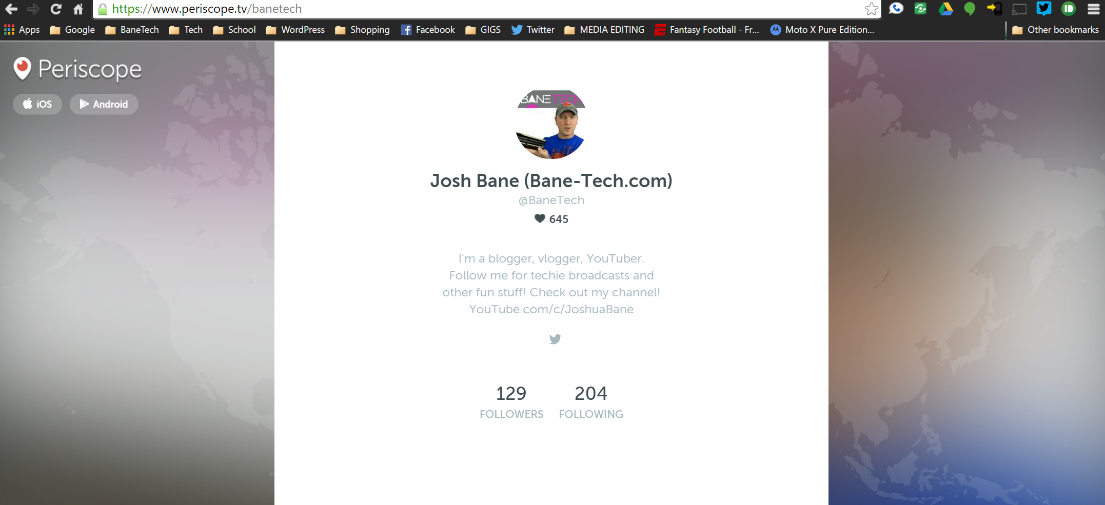 Periscope now has profile url support