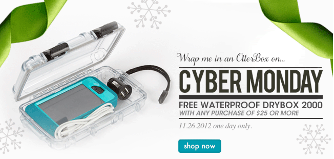 FREE waterproof Drybox 2000 with any purchase of $25 or more at OtterBox.com! 