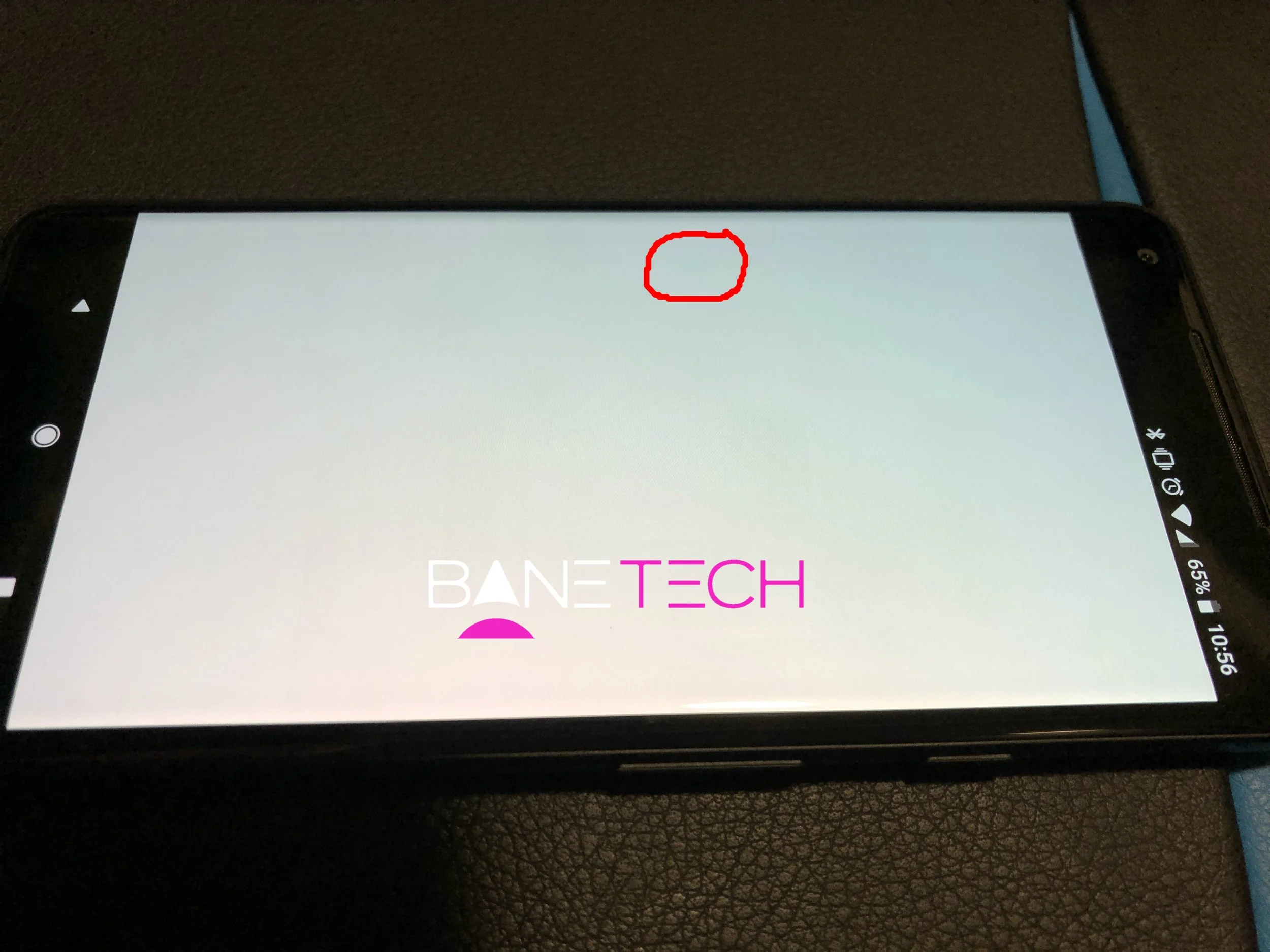 My Pixel 2 XL has a blue dot under the screen?