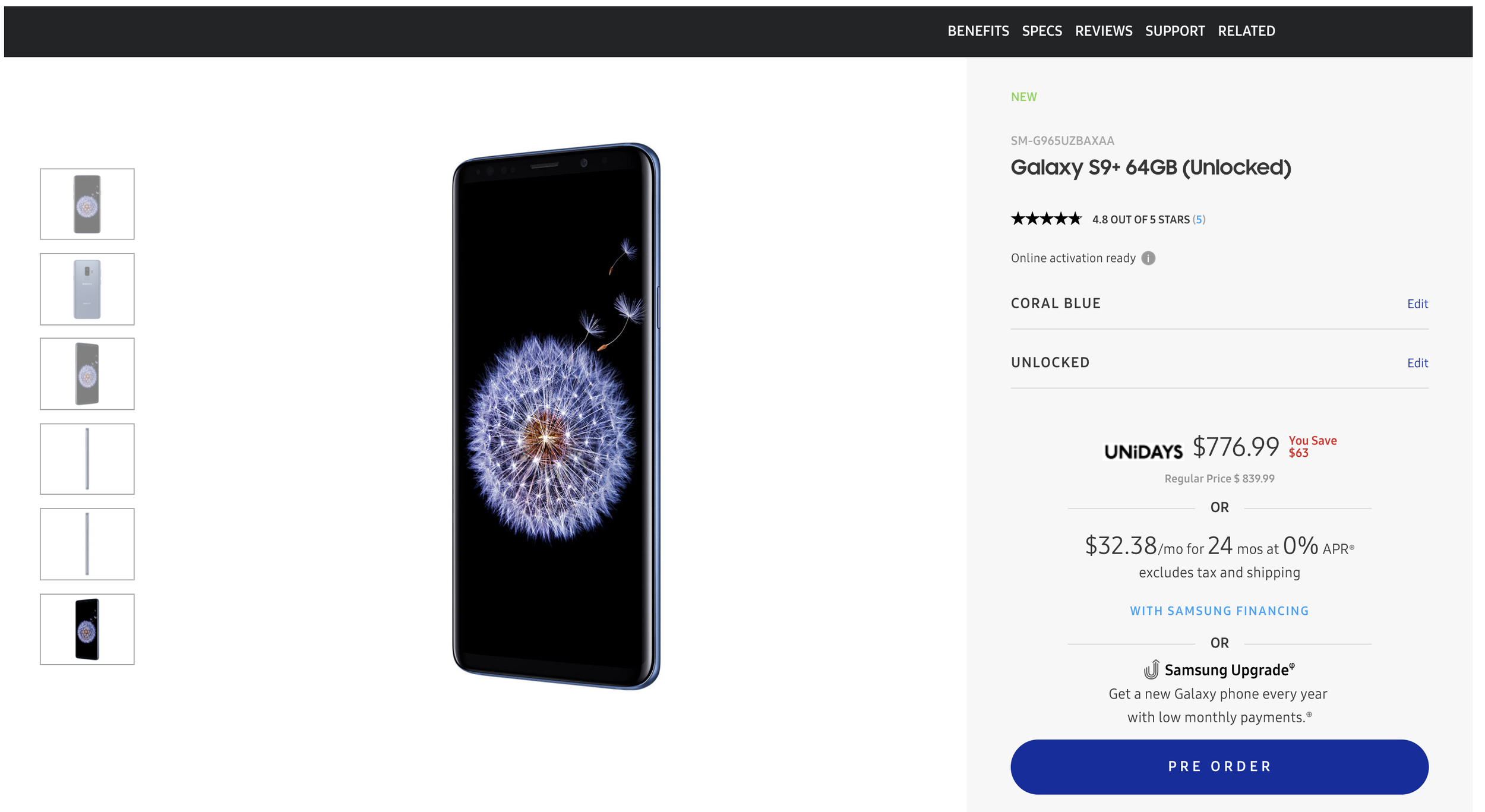 Samsung Galaxy S9 deal: Save $63 by using UNiDAYS