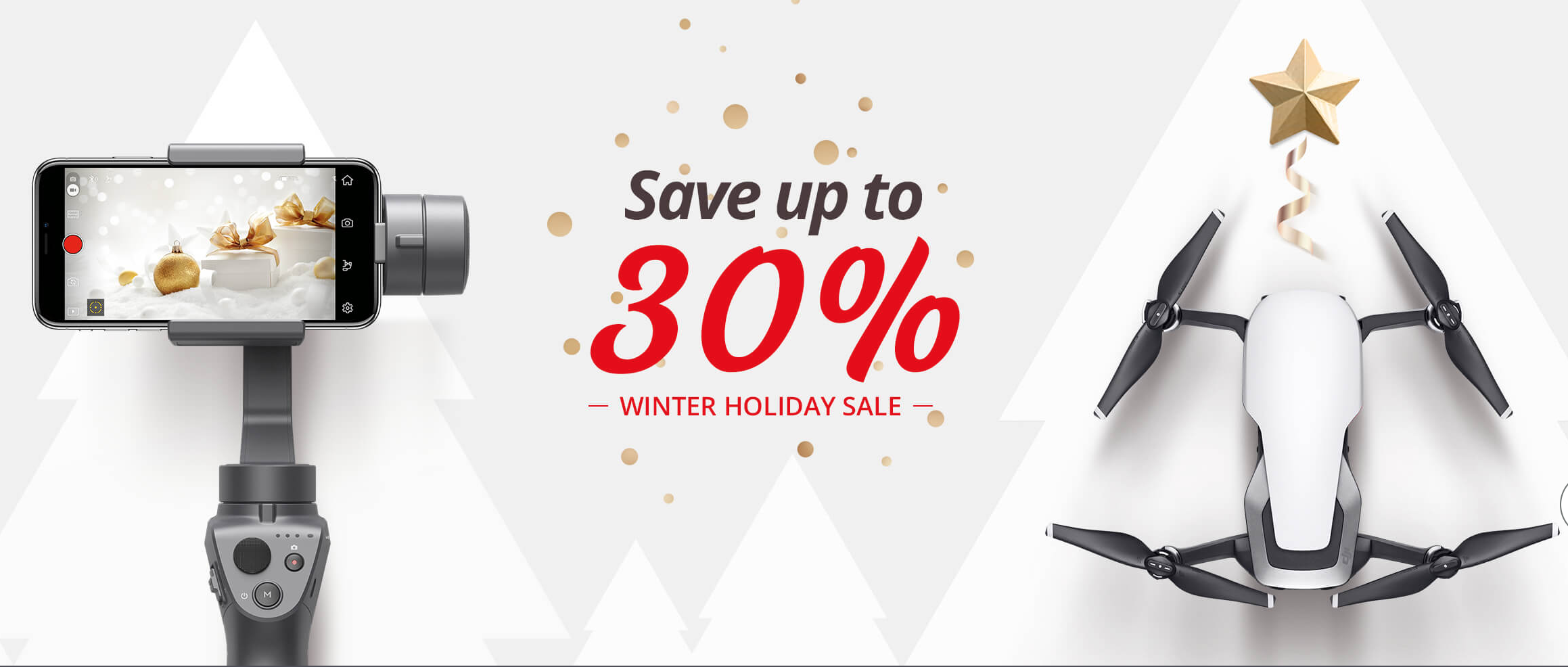 DJI Winter Holiday Sale! Up to up to 30% off!