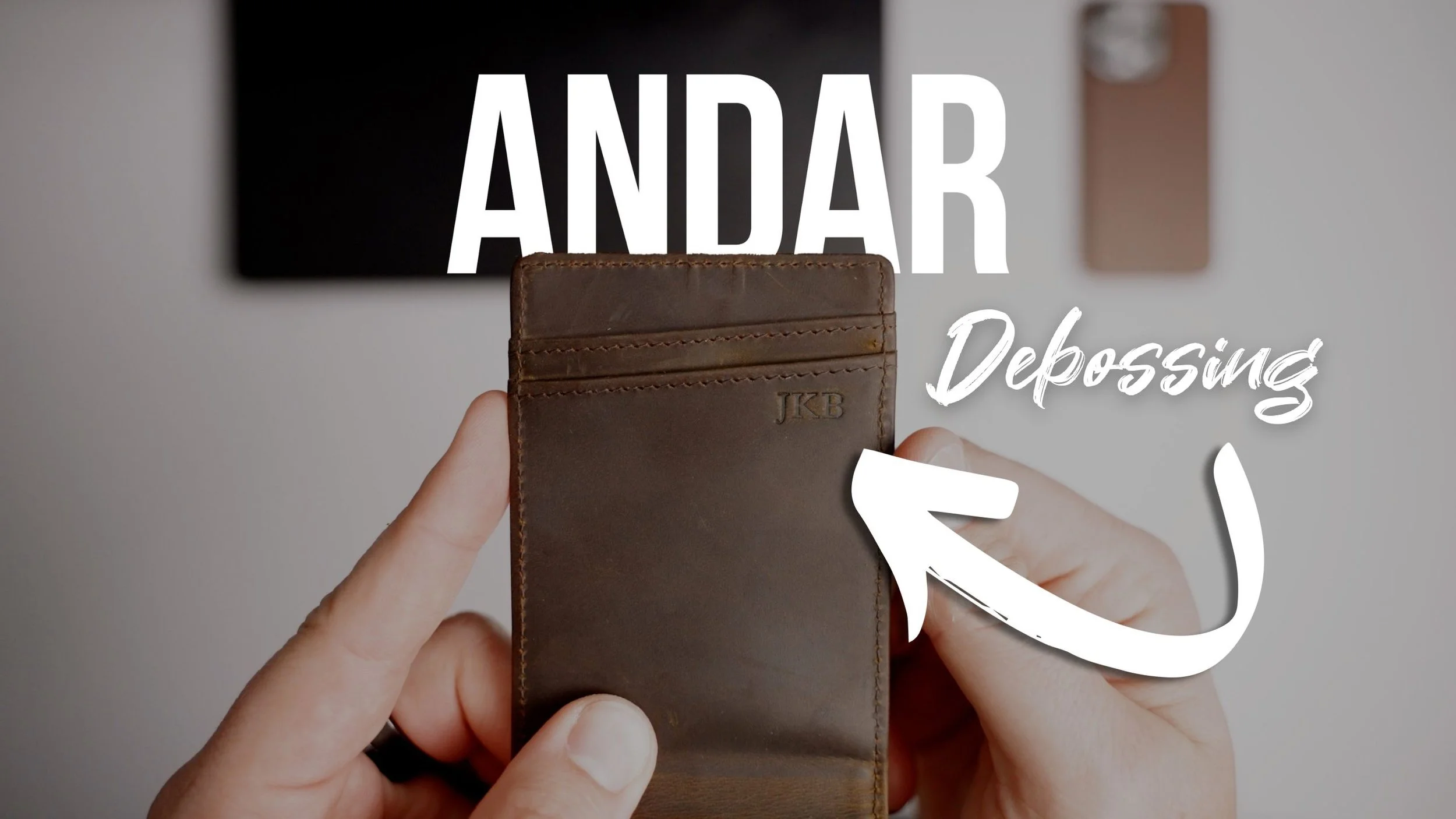 New Debossing from Andar! Save 20% off a leather wallet for Father's Day