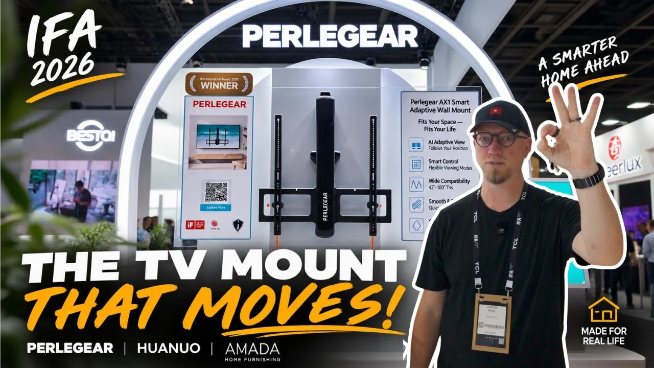 This AI TV Mount Actually Moves With You: PERLEGEAR AX1 at IFA 2026