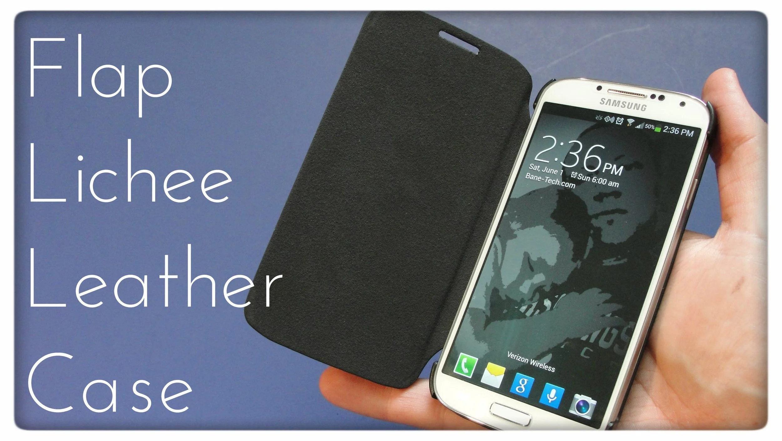 Flap Lichee Leather Case for Samsung Galaxy SIV S4 i9500 Black