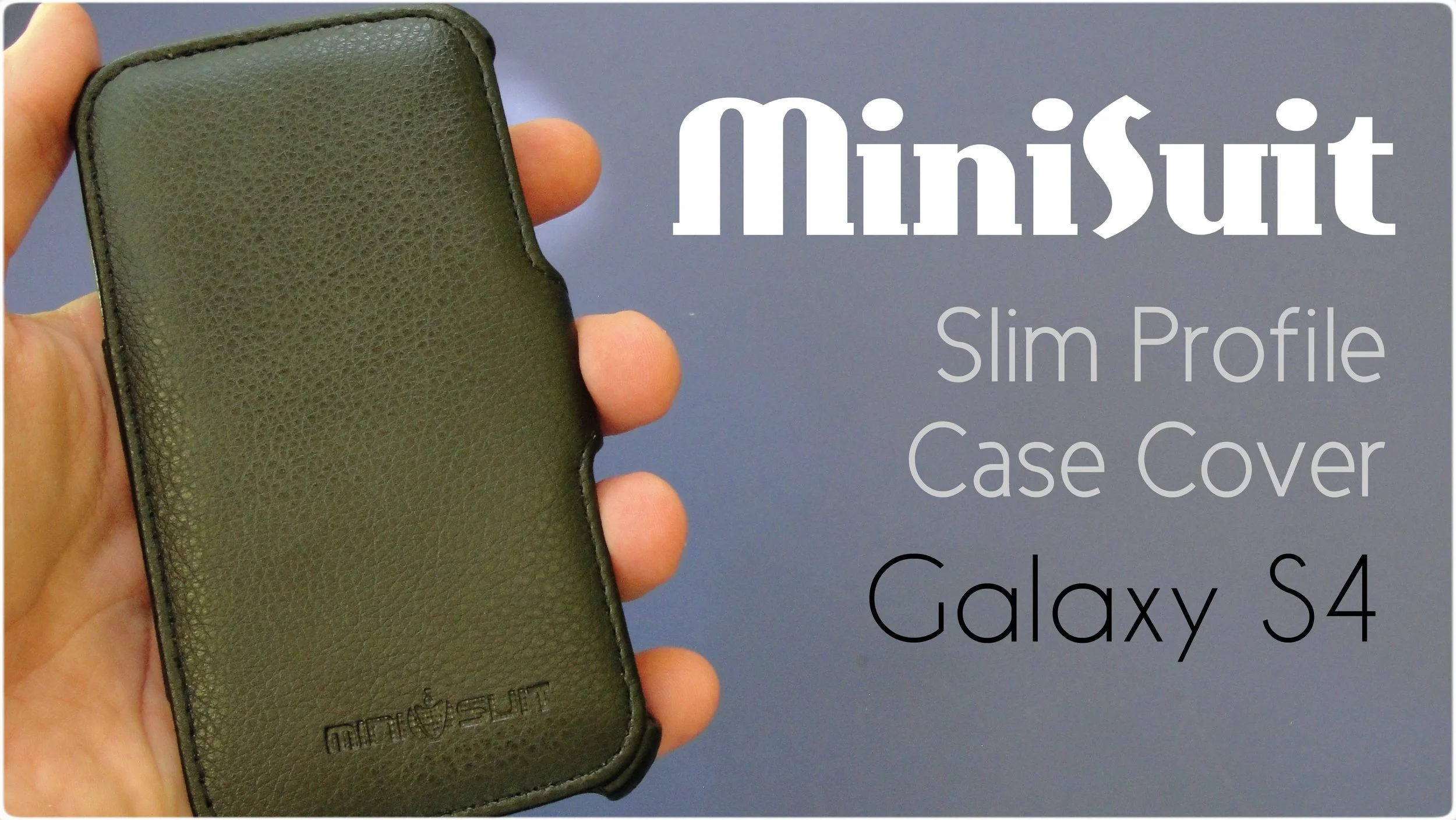 MiniSuit Slim Profile Case Cover for the Samsung Galaxy S4 (Black PU Leather)