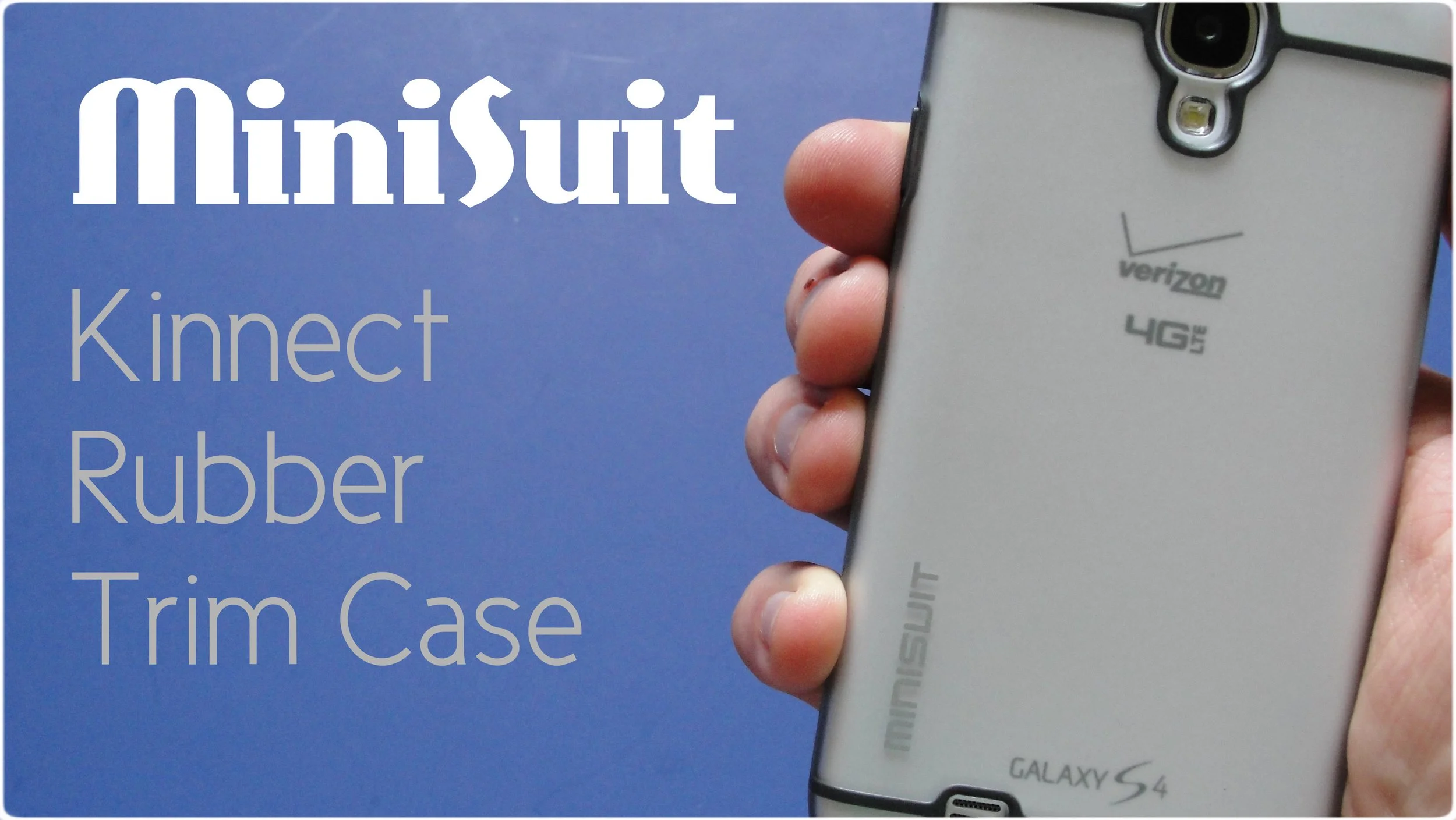 MiniSuit Samsung Galaxy S4 Kinnect Rubber Trim Case + Screen Protector (Frost/Gray)