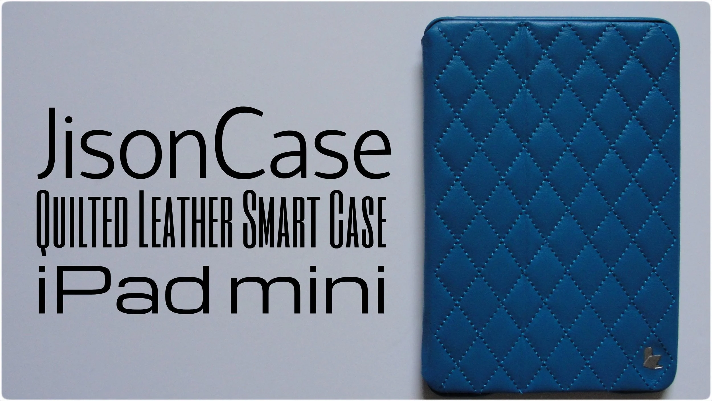 JisonCase Quilted Leather Smart Case for iPad Mini (SKU: JS-IDM-02G)