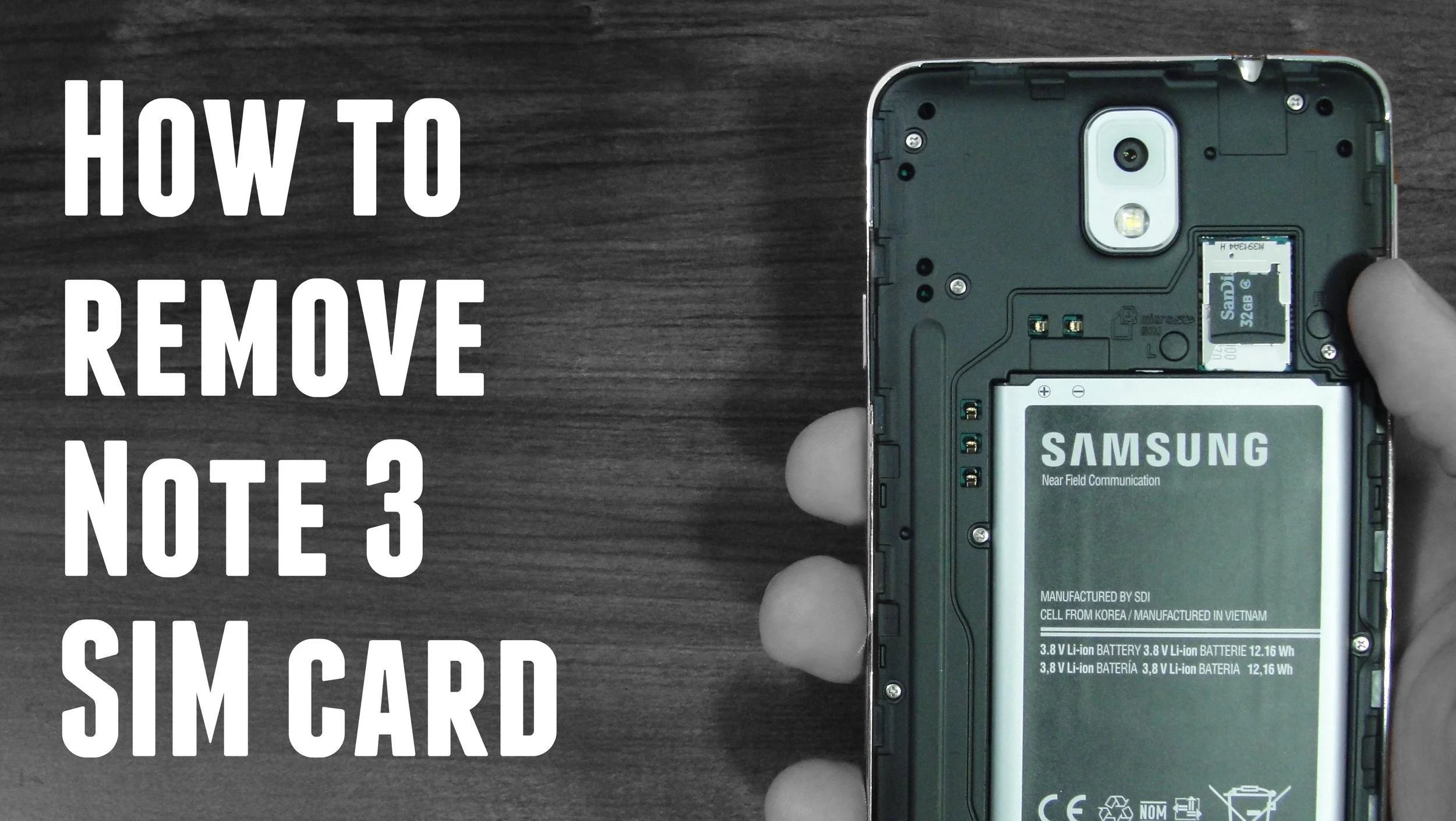 How To Access and Remove the Note 3 SIM Card