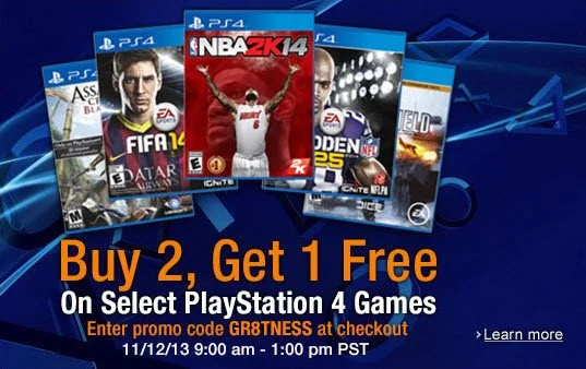 Amazon Buy 2 PS4 Games Get 1 FREE