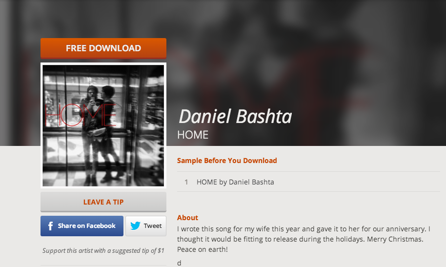 Freebie Friday: "Home" by Daniel Bashta 