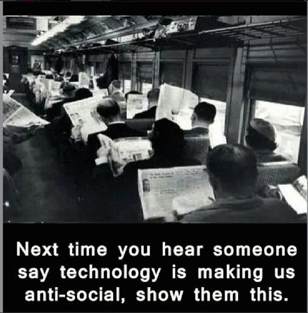 Technology isn't always the culprit for the lack socialization 