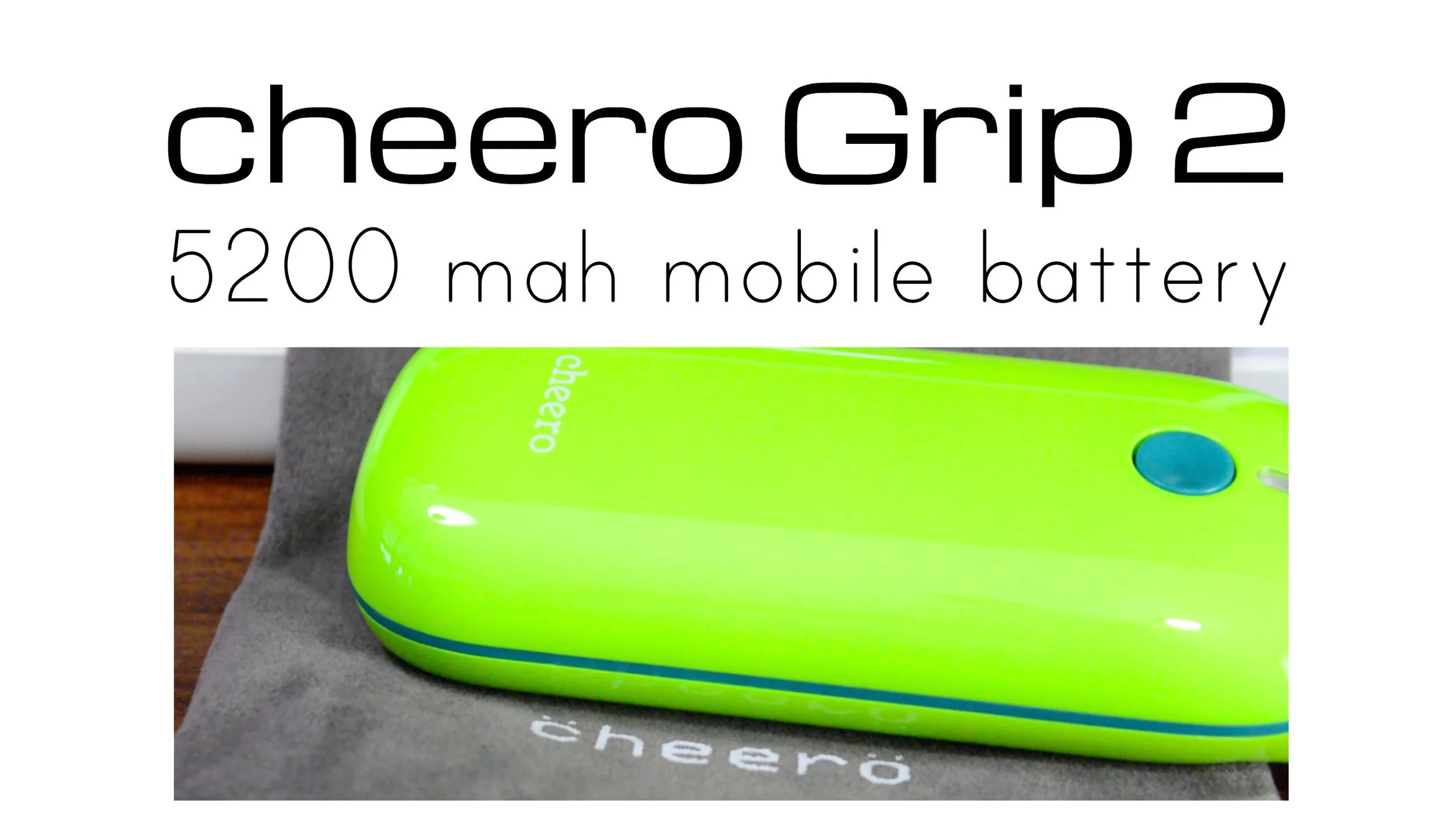 Cheero Grip 2 5200mAh - Multidevice Portable External Battery Backup Charger