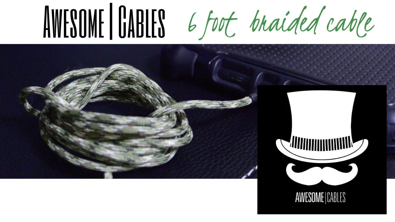 Apple MFi certified 6ft Braided Awesome Cable for iPhone and iPad