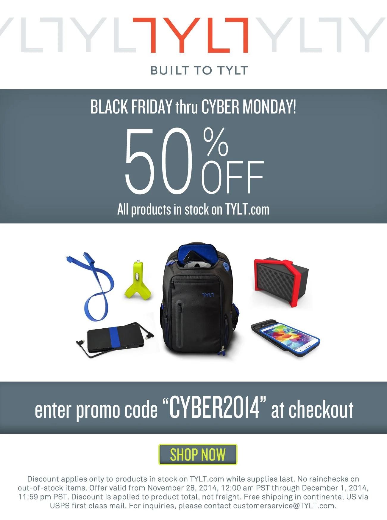 All TYLT Products 50% Off Black Friday Through Cyber Monday (Free Shipping)