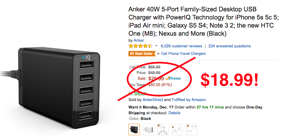 Anker's best selling desktop charger at it's lowest price ever!