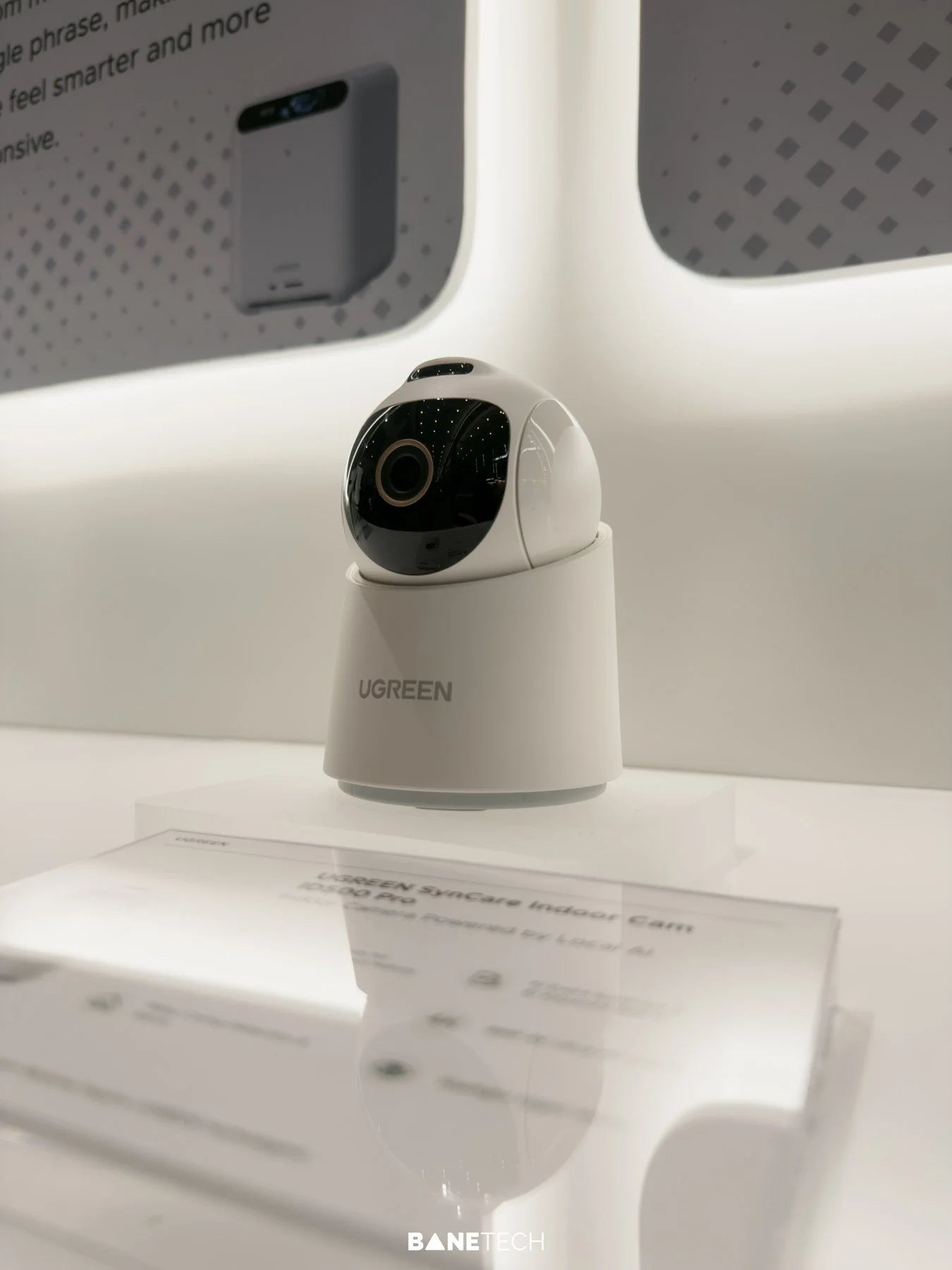UGREEN SynCare ID500 Pro indoor camera shown at the UGREEN launch event