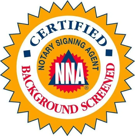 Certified Notary Signing Agent background screened NNA seal logo