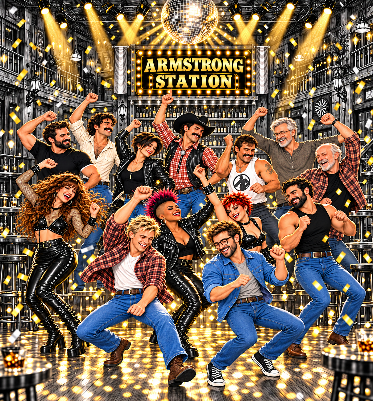 The cast of Armstrong Station dances!