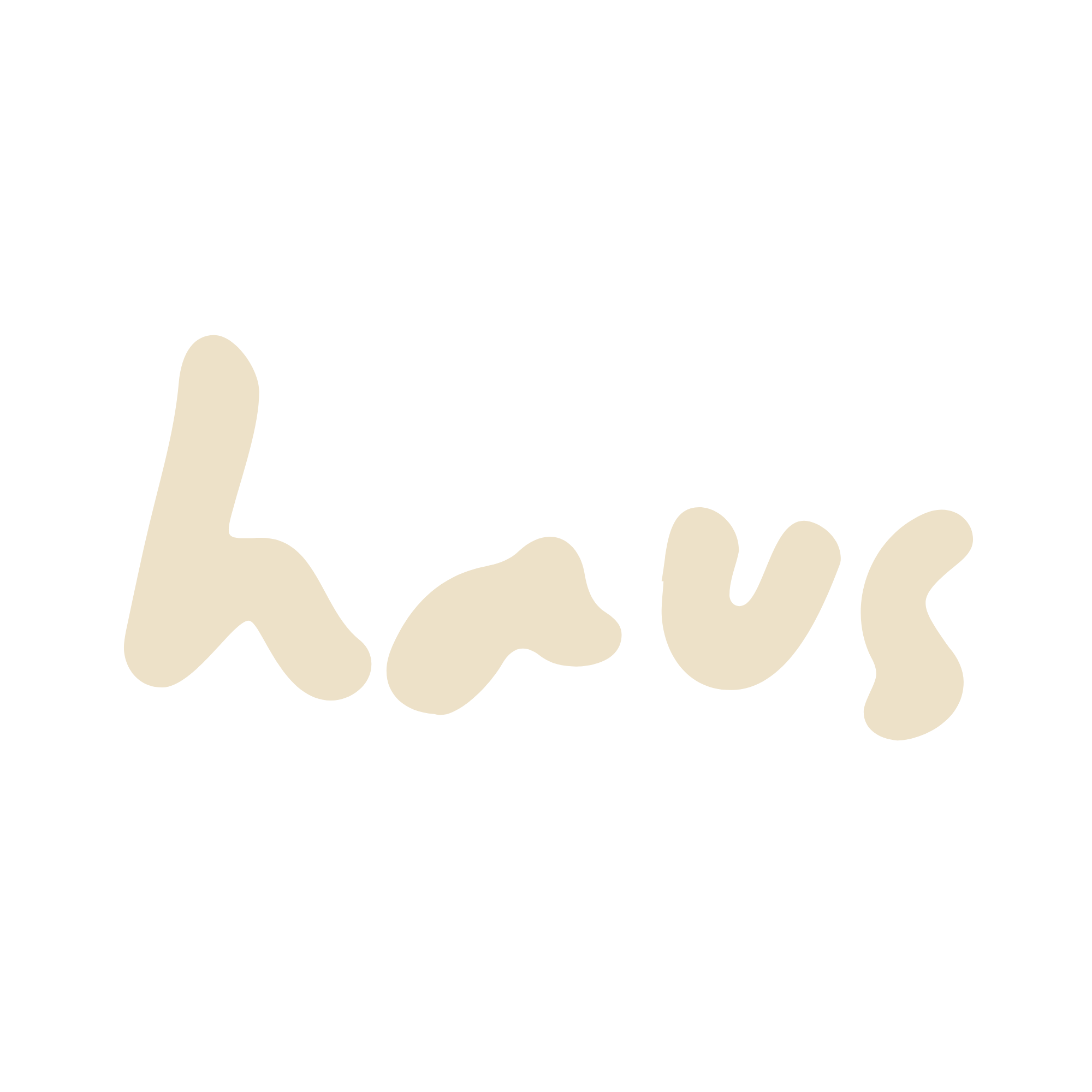 the word haus Abstract cream-colored organic shapes on a black background