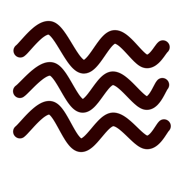 Three dark red wavy horizontal lines on a black background