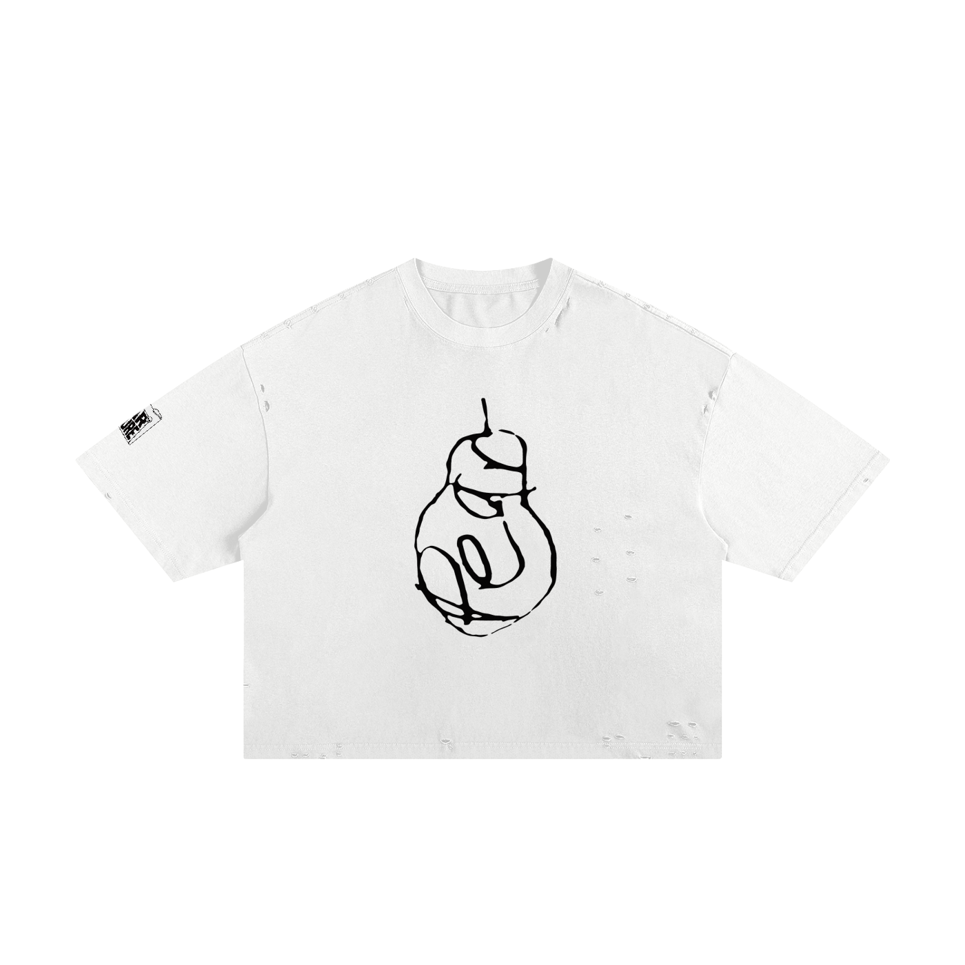 pear's frayed boxy tee
