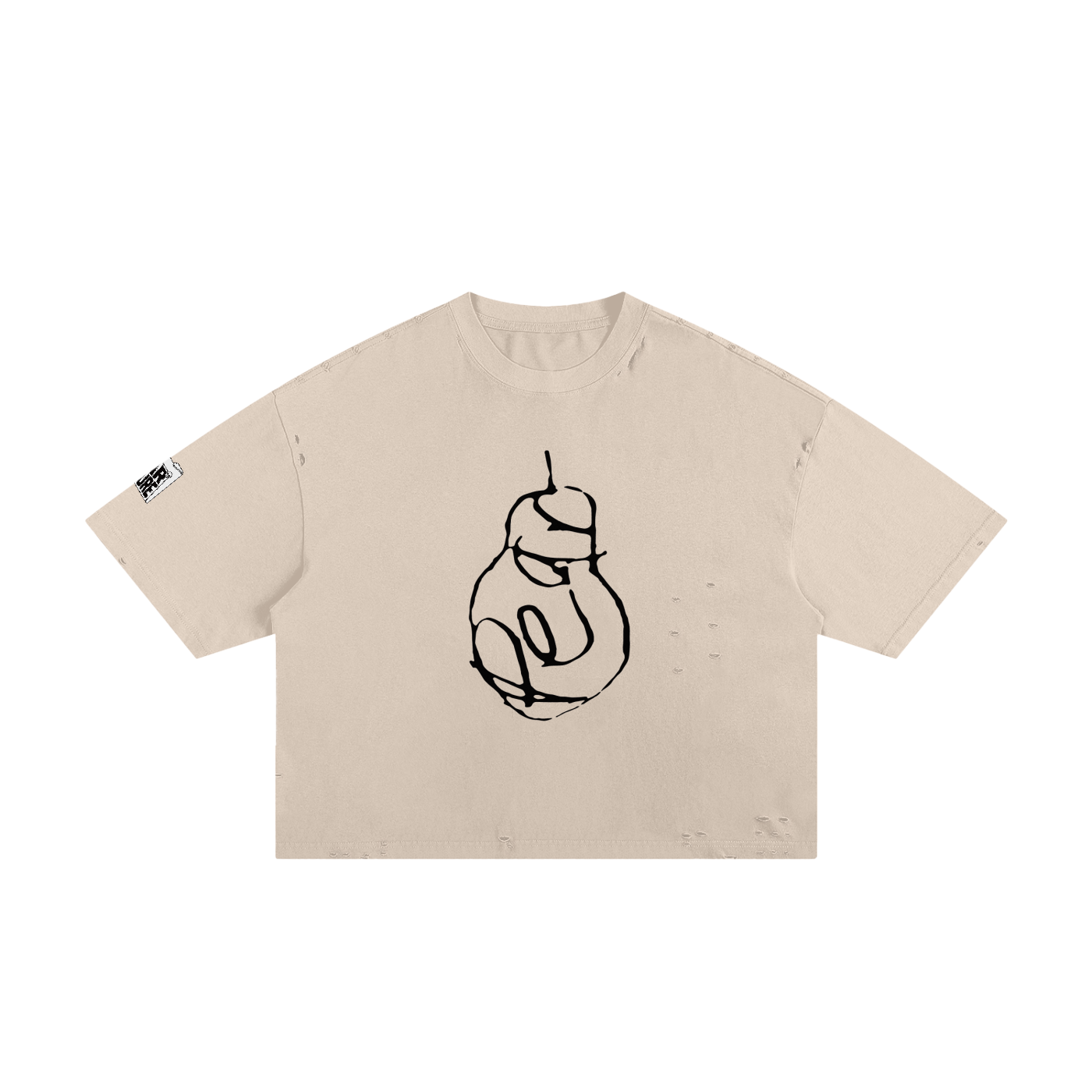 pear's frayed boxy tee