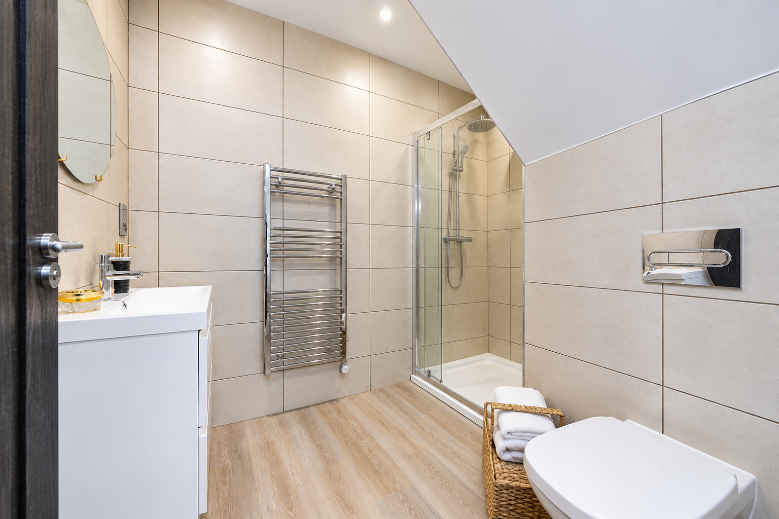 Modern Beige-Tiled Bathroom Interior.jpg