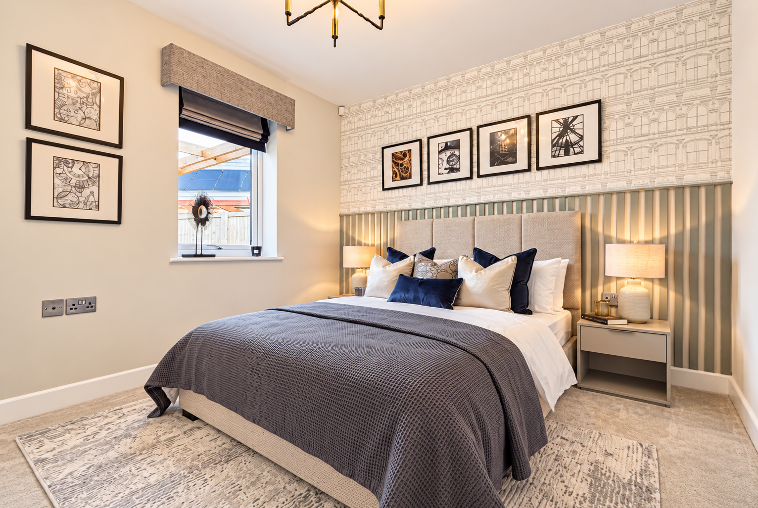 Mirrored Modern Bedroom with Architectural Art.jpg