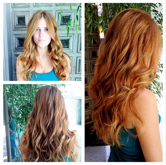 Sun-kissed copper waves