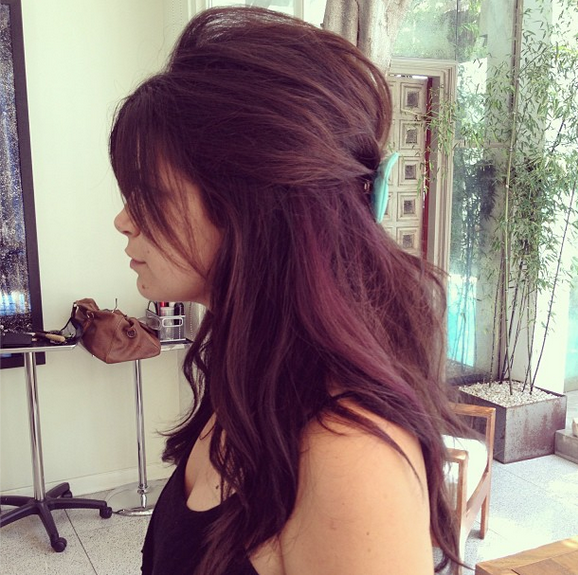 Deep burgundy color with volume