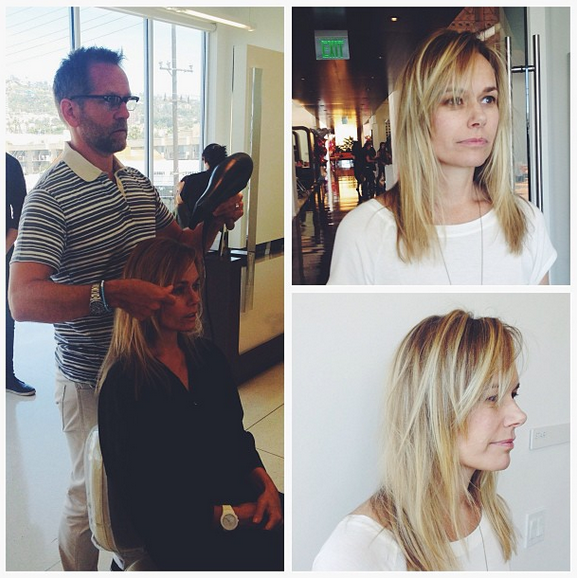 Bright blonde highlights and soft layers