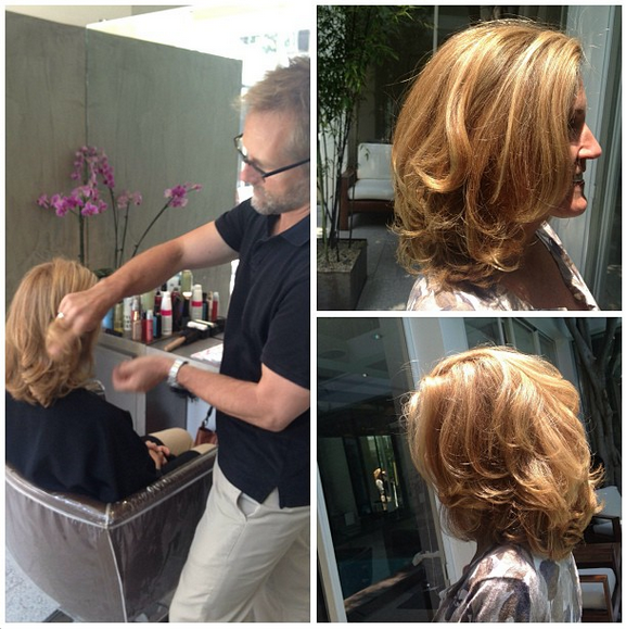 Layered bob, cut and shaped by David John