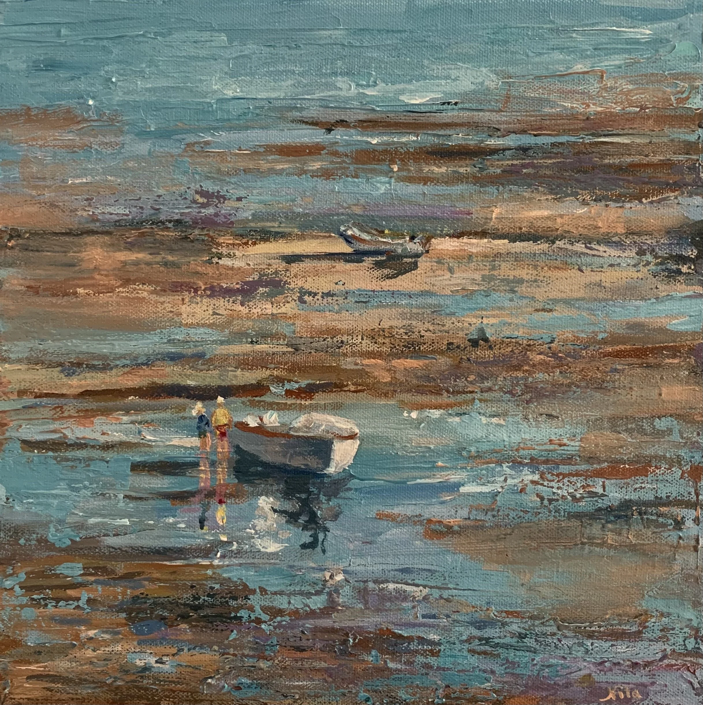 Low Tide, acrylic, 10 x 10