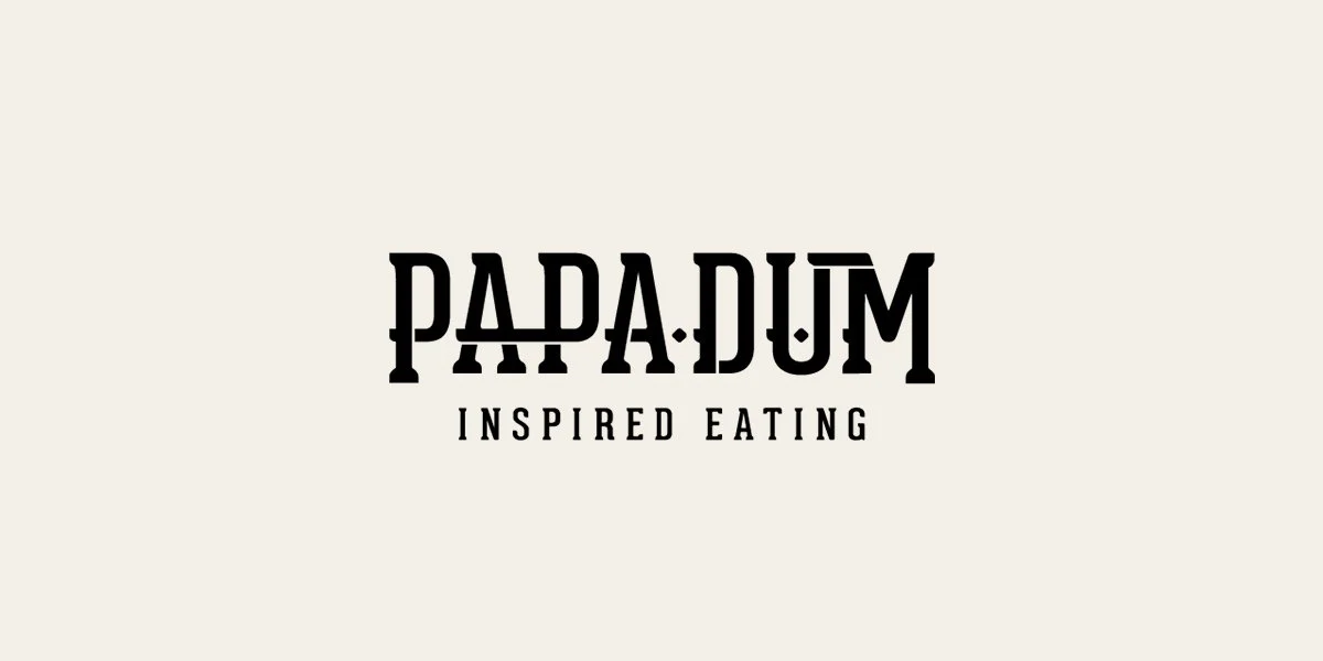 Papadum Inspired Eating logo on a cream background