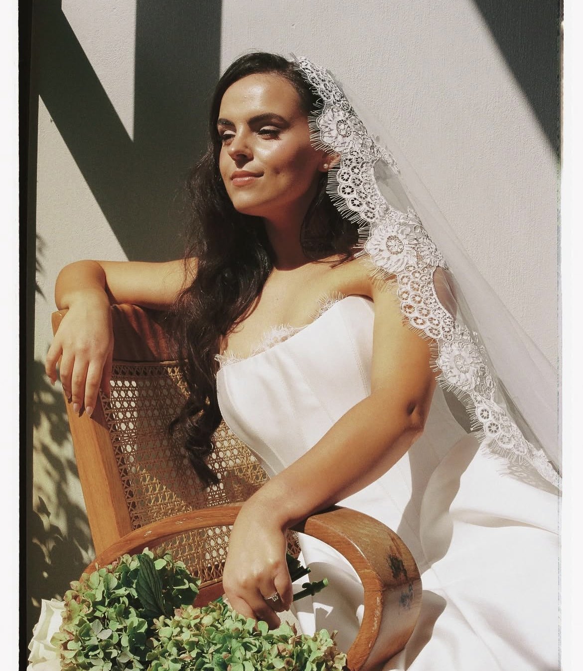 bridal portrait with veil