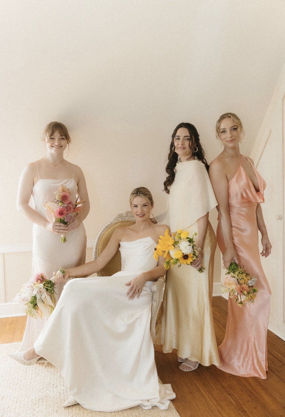bride and bridesmaids