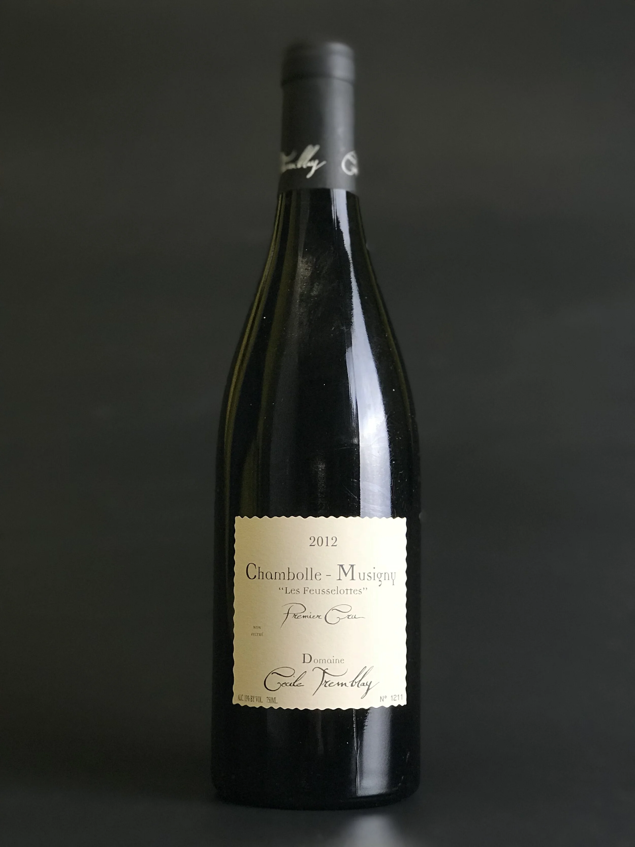 TREMBLAY Cecile, Chambolle Musigny 1er Cru Feusselottes 2012 (2).jpeg
